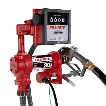 Fill-Rite FR4211HL 12V 20 GPM Fuel Transfer Pump with Standard Mechanical Meter Package, Liters | Gasoline, Diesel, Kerosene, Ethanol & Methanol Blends & Biodiesel