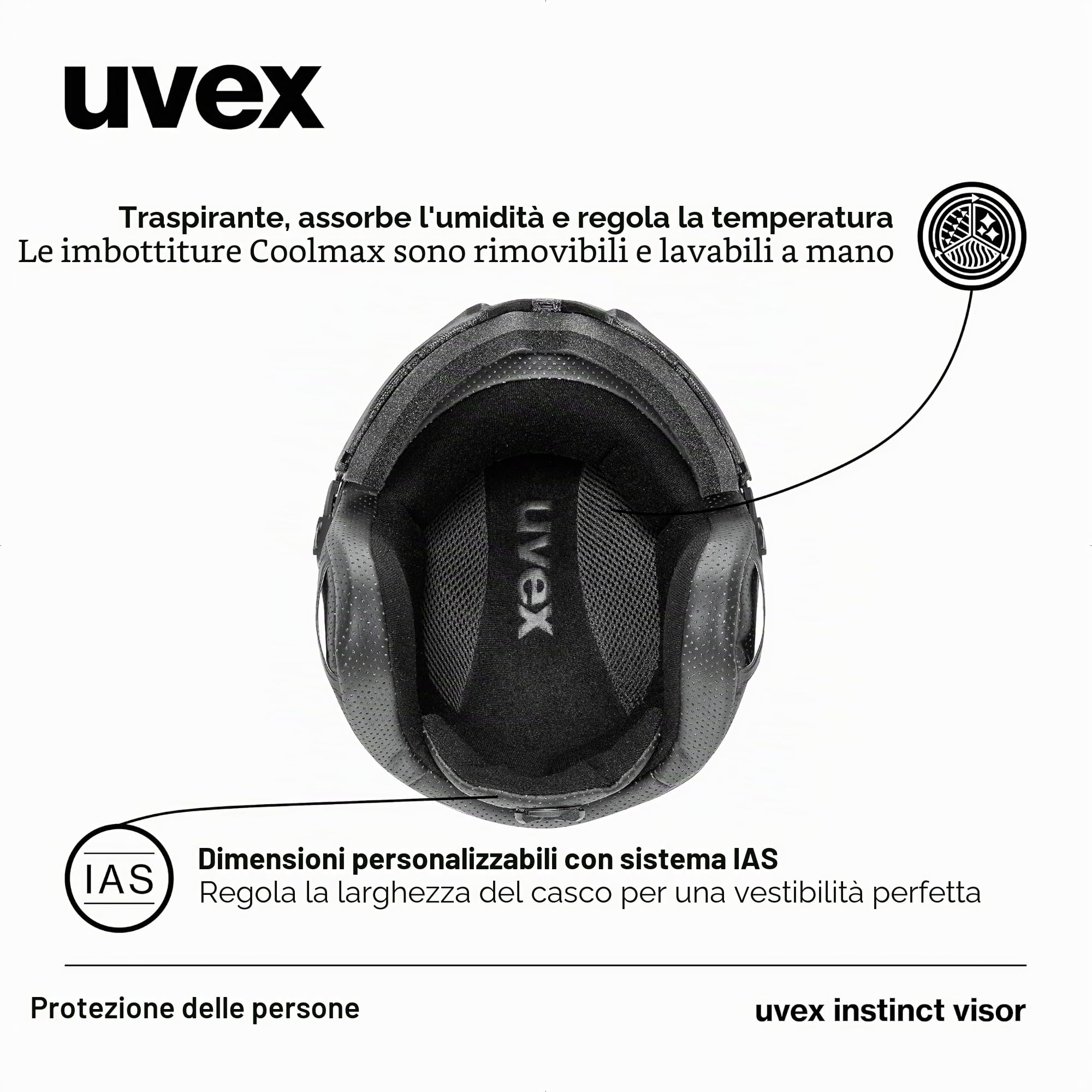Uvex Instinct Visor - Casco visiera unisex con livello di protezione S2