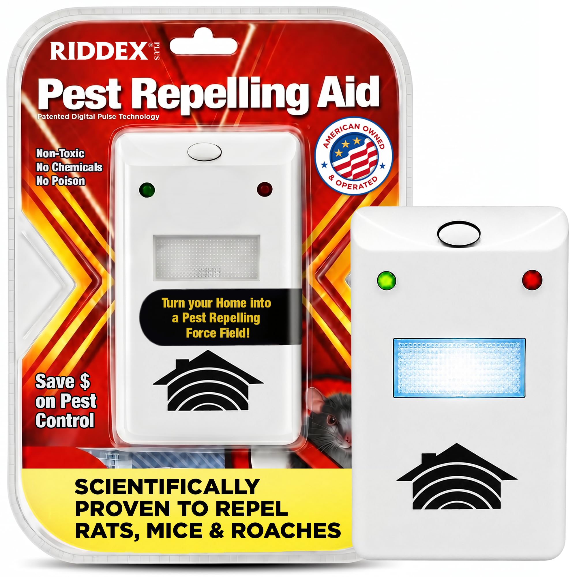 Riddex Plus Electromagnetic Pest Repeller with Night Light