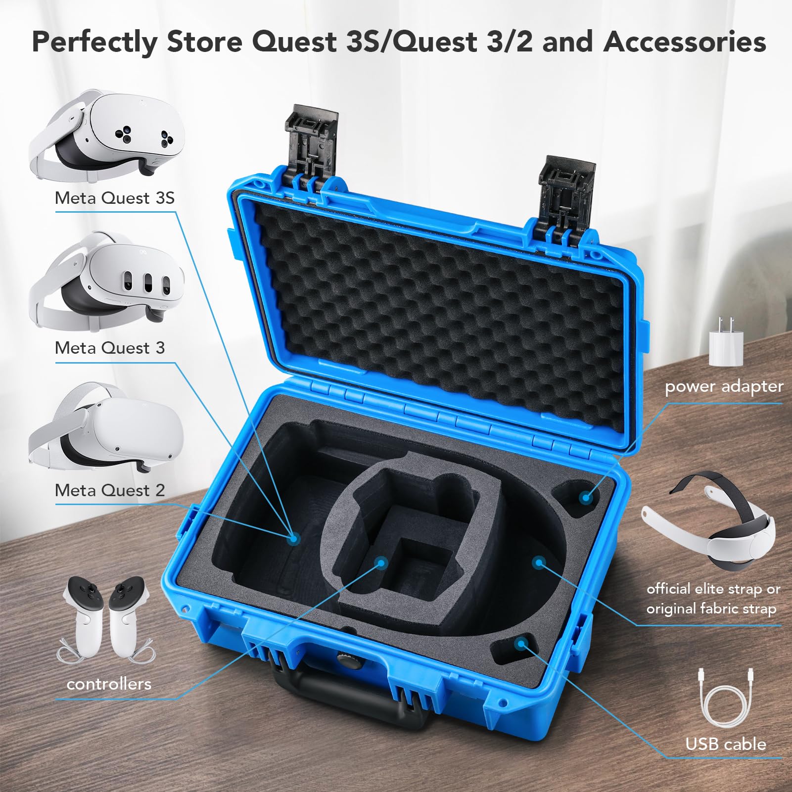 Lykus Titan OQ200 Étui Étanche pour Quest 3S/3 et Sangle Elite