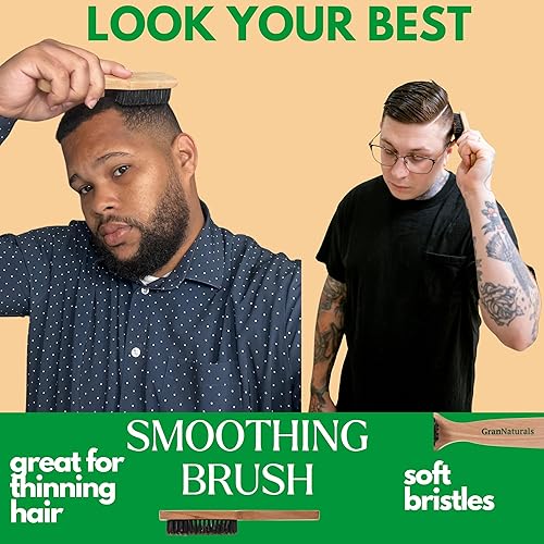 Miniatura 2 de Cepillo para barba de cerdas de jabalí, para hombres, de GranNaturals