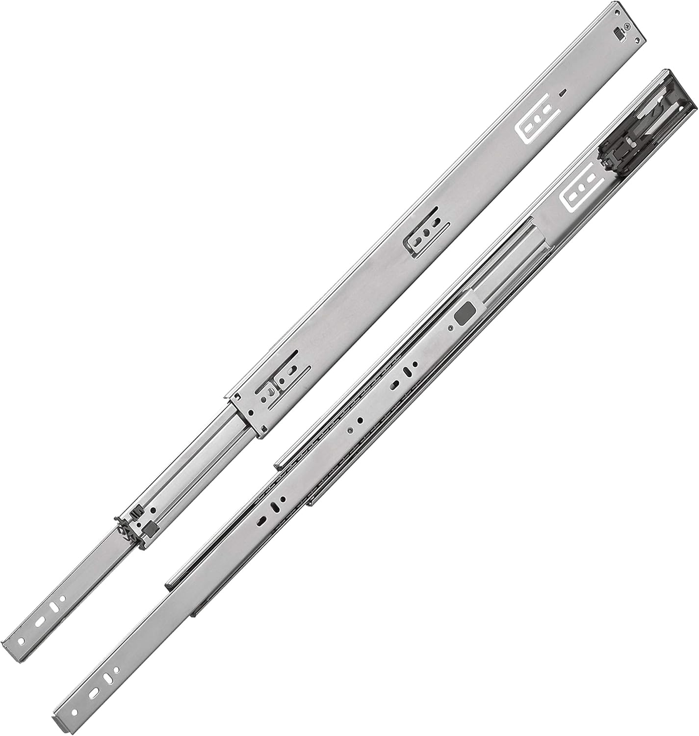 Rok Hardware 22 Drawer Slides Full Extension Push to Open Ball Bearing 100 Lbs Capacity (1 Pair)