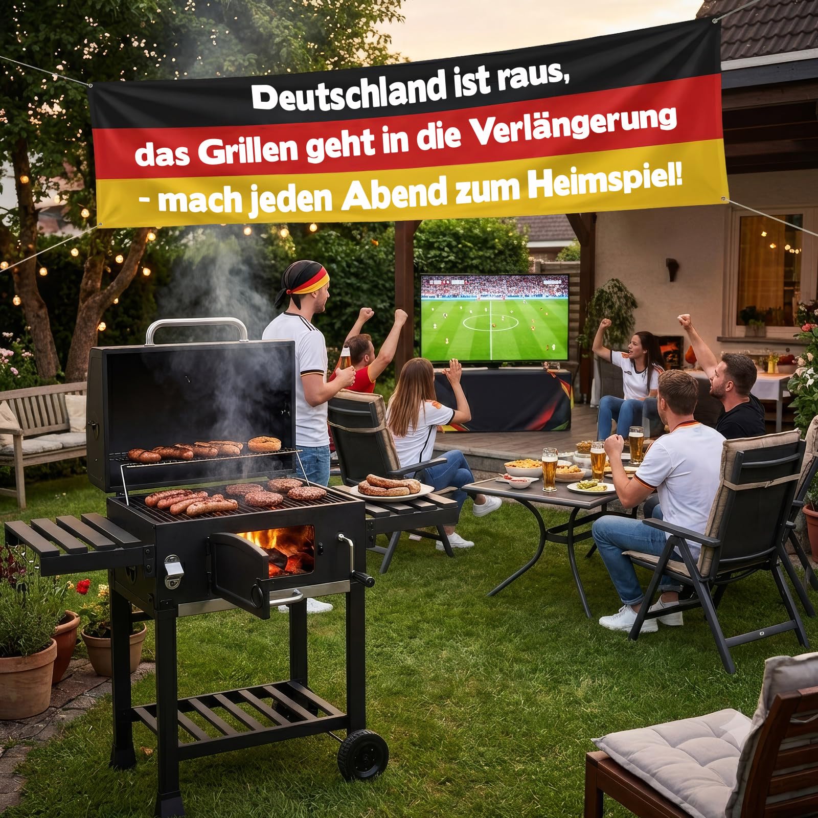 TAINO HERO XL BBQ Smoker GRILLWAGEN Holzkohle Grill Grillkamin Standgrill Räucherofen Zubehör