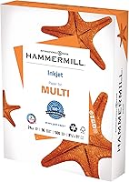 Vista 1 de Hammermill Papel para impresora, papel de inyección de tinta multiusos de 24 libras, 8.5 x 11 - 1 resma (500 hojas) - 96 brillante, fabricado
