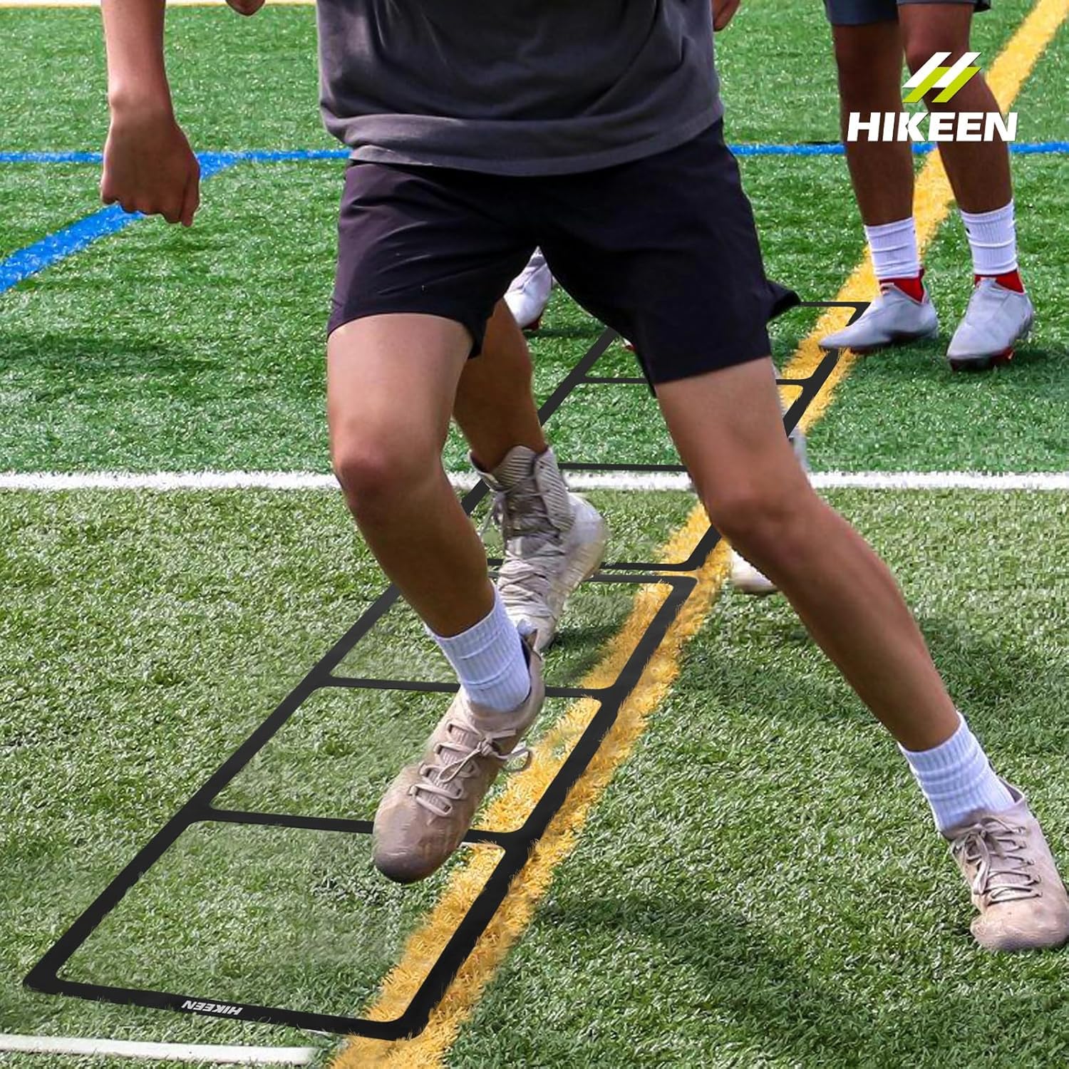 Hikeen Escalera de agilidad, escalera de velocidad para fútbol, baloncesto, escalera de entrenamiento de goma duradera para juego de pies con bolsa de transporte, sin montaje, portátil y