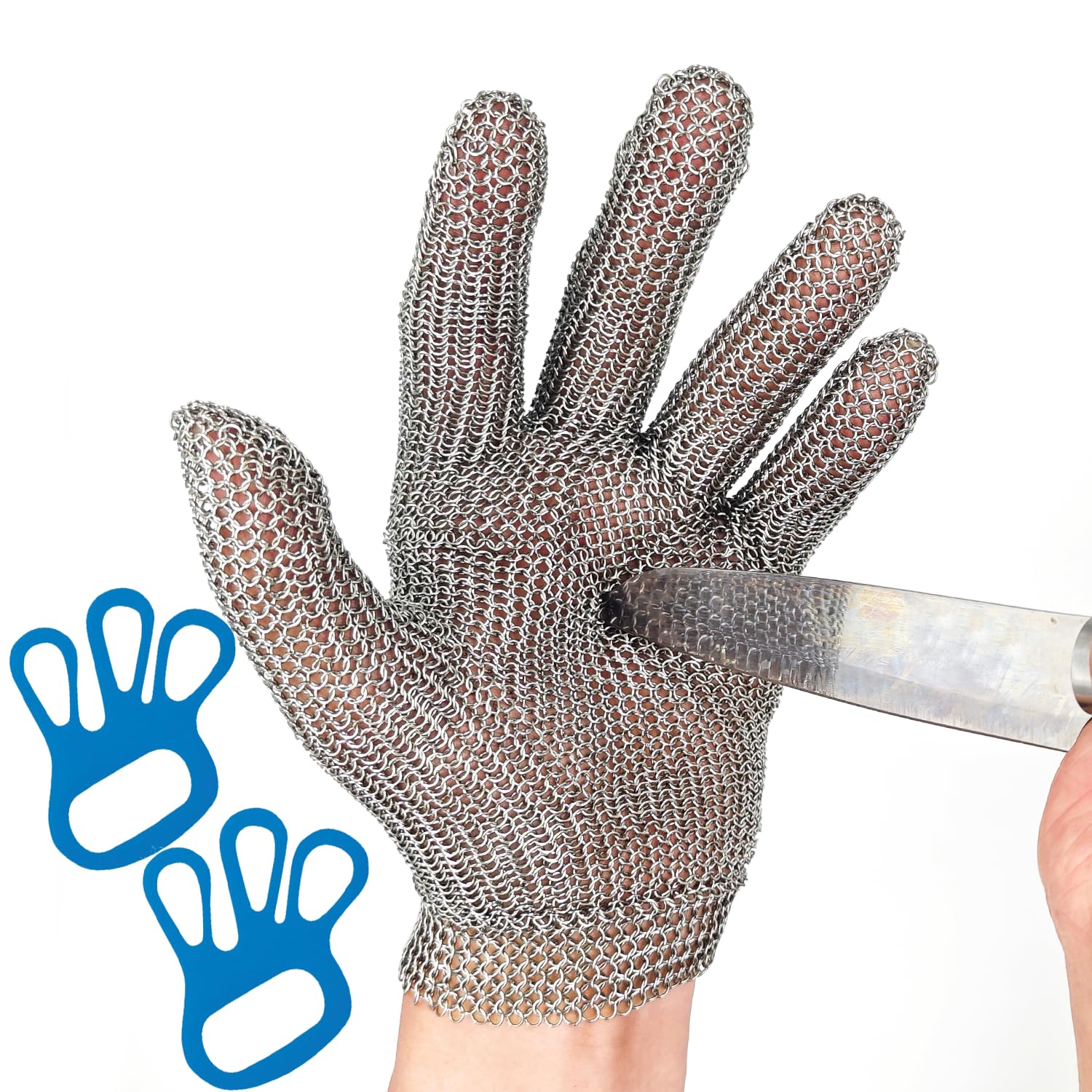Cut Resistant Gloves Food Grade Stainless Steel Metal Mesh Chainmail Gloves for Butcher Meat Cutting Fish Filleting Oyster Shucking Clothing Cutting