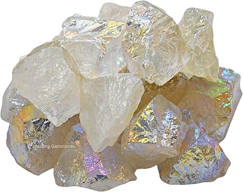 Miniatura 1 de Angel Aura - Cristales de cuarzo crudo y piedras curativas, rocas naturales para hacer rodar y hacer tú mismo, piedras y cristales crudos (1 libra)