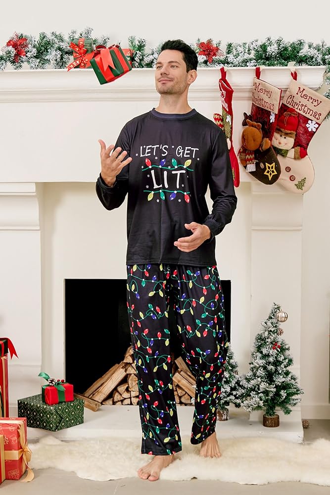 Cute Christmas Pajamas For Men Men's Christmas Pajamas Funny Santa