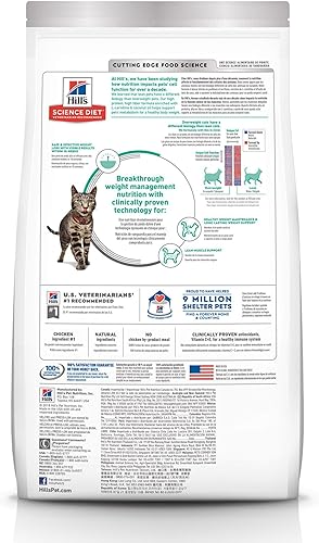 Miniatura 2 de Hills Science Diet Alimento seco para gatos adulto peso perfecto para un control saludable del peso y el peso receta de pollo