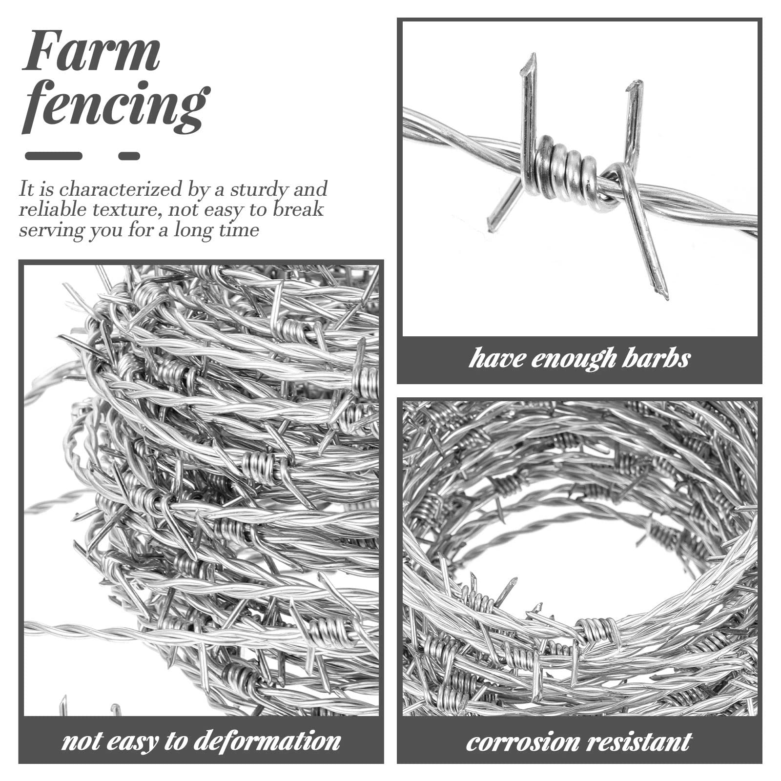 LFFH Malla De Alambre De Metal, Cerca De Alambre De Púas Galvanizada Que No Se Oxida Cerca De Protección De Resistencia A Ácidos Y Álcalis For Áreas Pequeñas De Fábrica (Color : 100M)