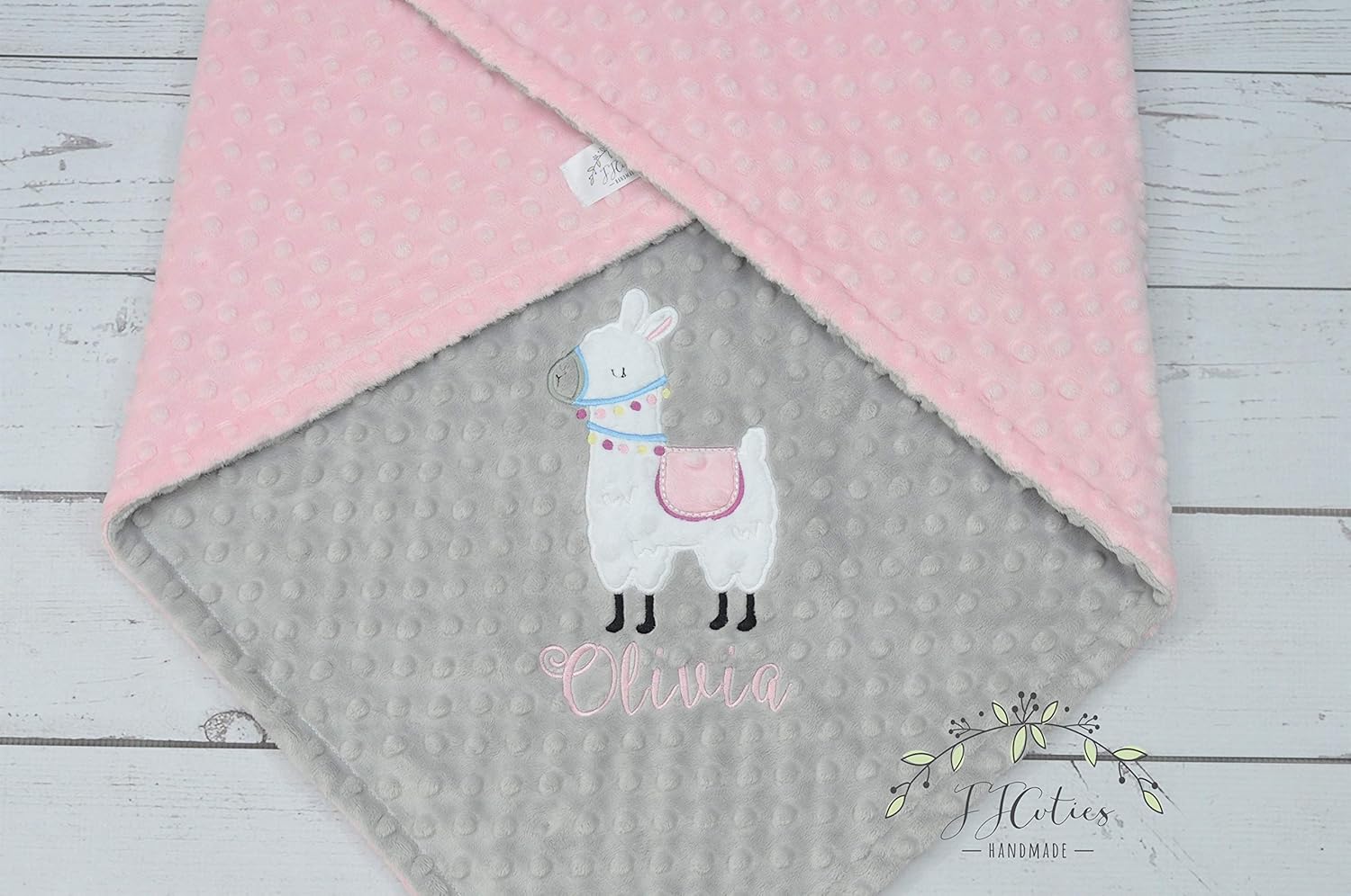 Personalized Llama Baby Blanket