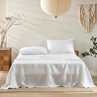 CHUFFED 100% French linen twin sheet set