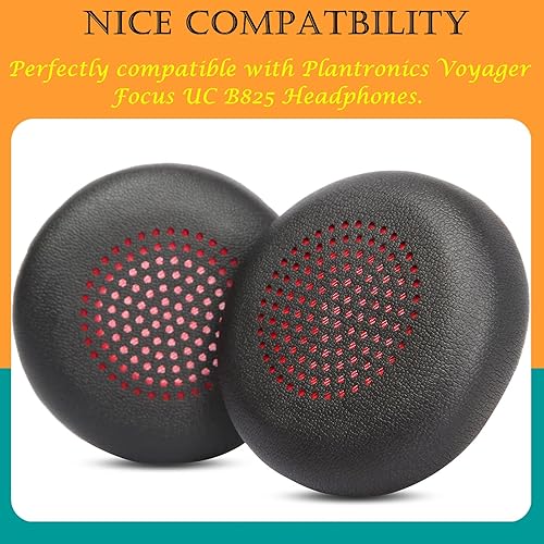Miniatura 2 de TaiZiChangQin Almohadillas para los oídos, almohadillas de repuesto compatibles con auriculares Plantronics Voyager Focus UC B825 (cuero proteico)