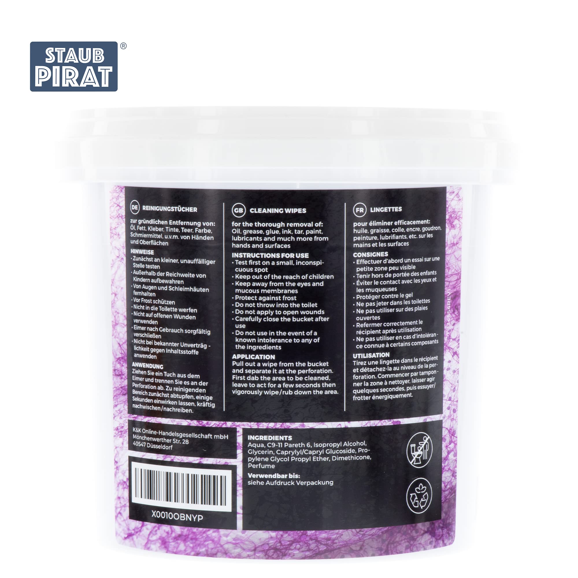 70 feuchte Allzweck Reinigungstücher - für Flächen und Hände - Wet wipes universal Feuchttücher - gegen Schmutz, Fett, Flecken, Erde - 2-in-1: mit weicher und rauher Seite