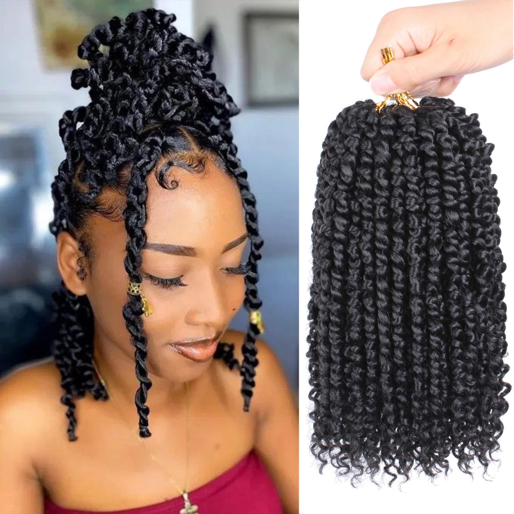 Amazon.com : Xtrend 8 Packs Passion Twist Crochet Hair 10 Inch Pre