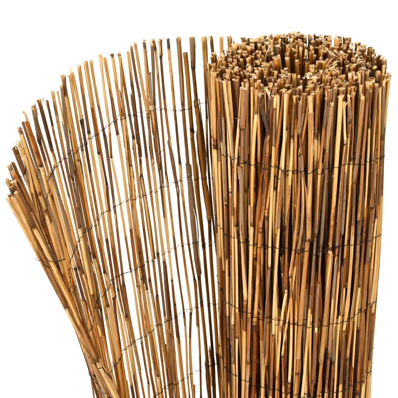 Recinzione in canna da giardino, in carbonio, 300 x 100 cm | Recinzione in canna naturale come protezione della privacy per balconi, terrazze e giardini. Legato con filo metallico.
