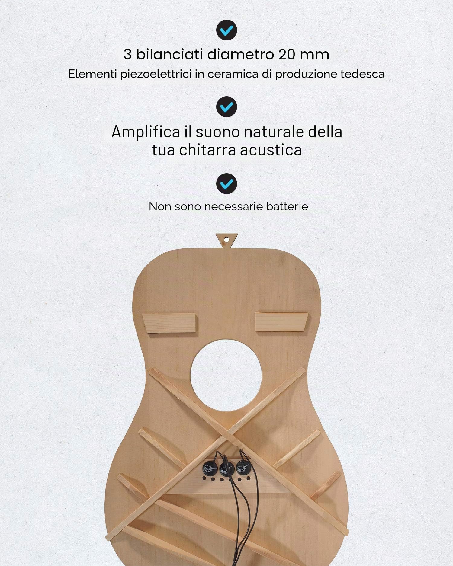 Journey Instruments Pickup piezoelettrico acustico passivo EP001K