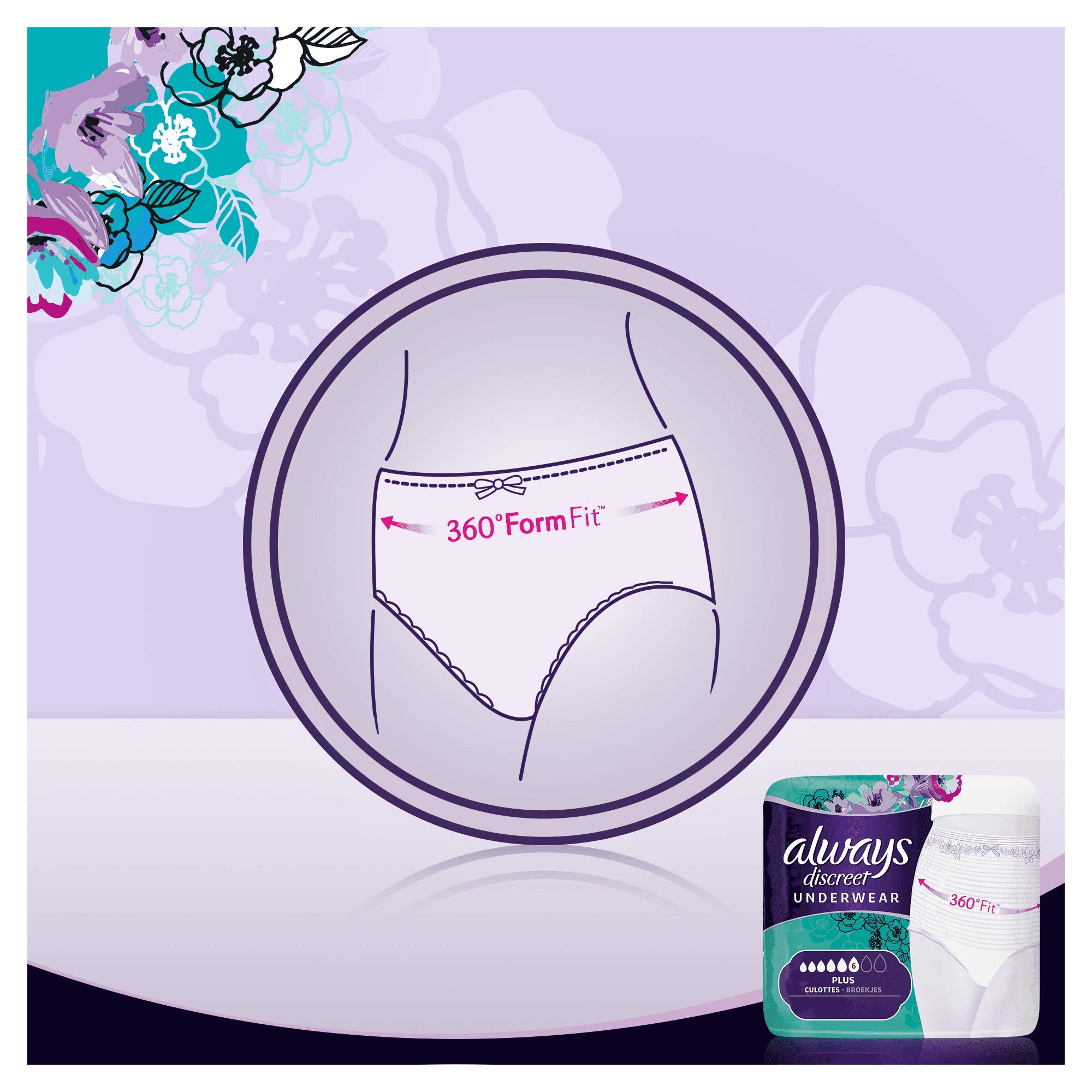 Always Discreet - Bragas discretas para fuga de orina e incontinencia