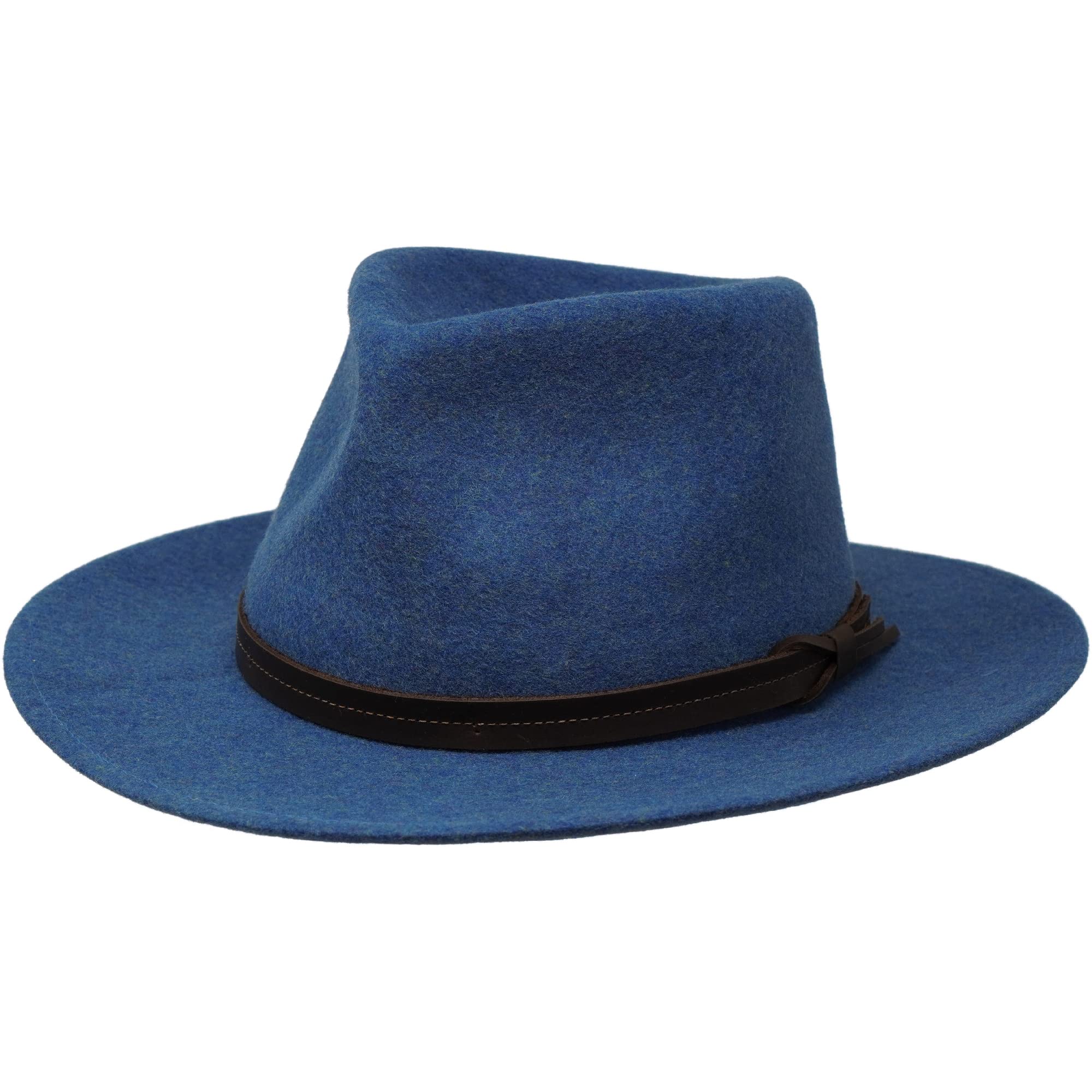 Borges & Scott Unisex Blue Melange Lawrence Felt Hat - 58Cm (M)