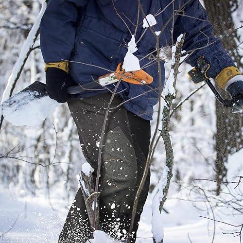 Miniatura 7 de ROAMIST Pantalones de nieve para hombre, impermeables, resistentes al viento, para invierno, senderismo, esquí, nieve, para hombre, tela duradera en