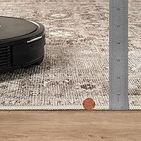 Vista 9 de Bloom Rugs Alfombra de pasillo lavable antideslizante de 7 pies – Beige/Gris Camino tradicional para entrada, pasillo, baño y cocina