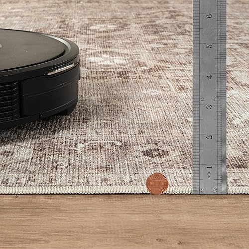 Miniatura 9 de Bloom Rugs - Alfombra lavable, antideslizante, de 1,83 x 2,74 m, color beigegris, tradicional, para sala de estar, dormitorio, comedor y cocina -