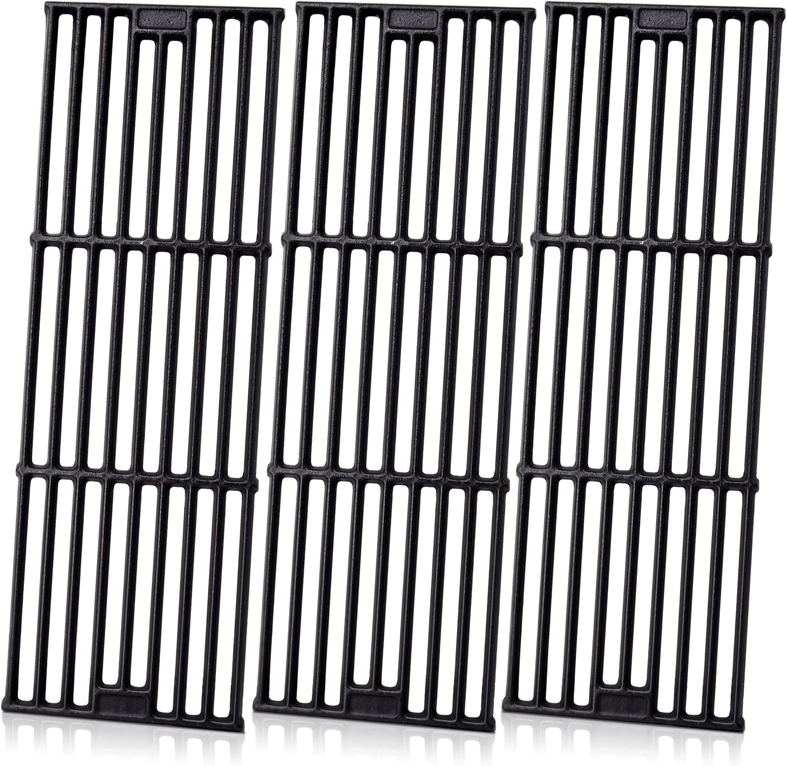 Adviace Grill Grates for Char Griller 5050, 5650, 2121, 3001, 5072, 2123, 2828, 3072, 3030, 4000, King Griller 3008, 5252, 19 3/4 Inch Cast Iron Grate Grid for Char-Griller 5050 Replacement Parts.