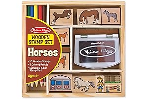 Melissa & Doug Wooden Stamp Activity Set: Horse Stable