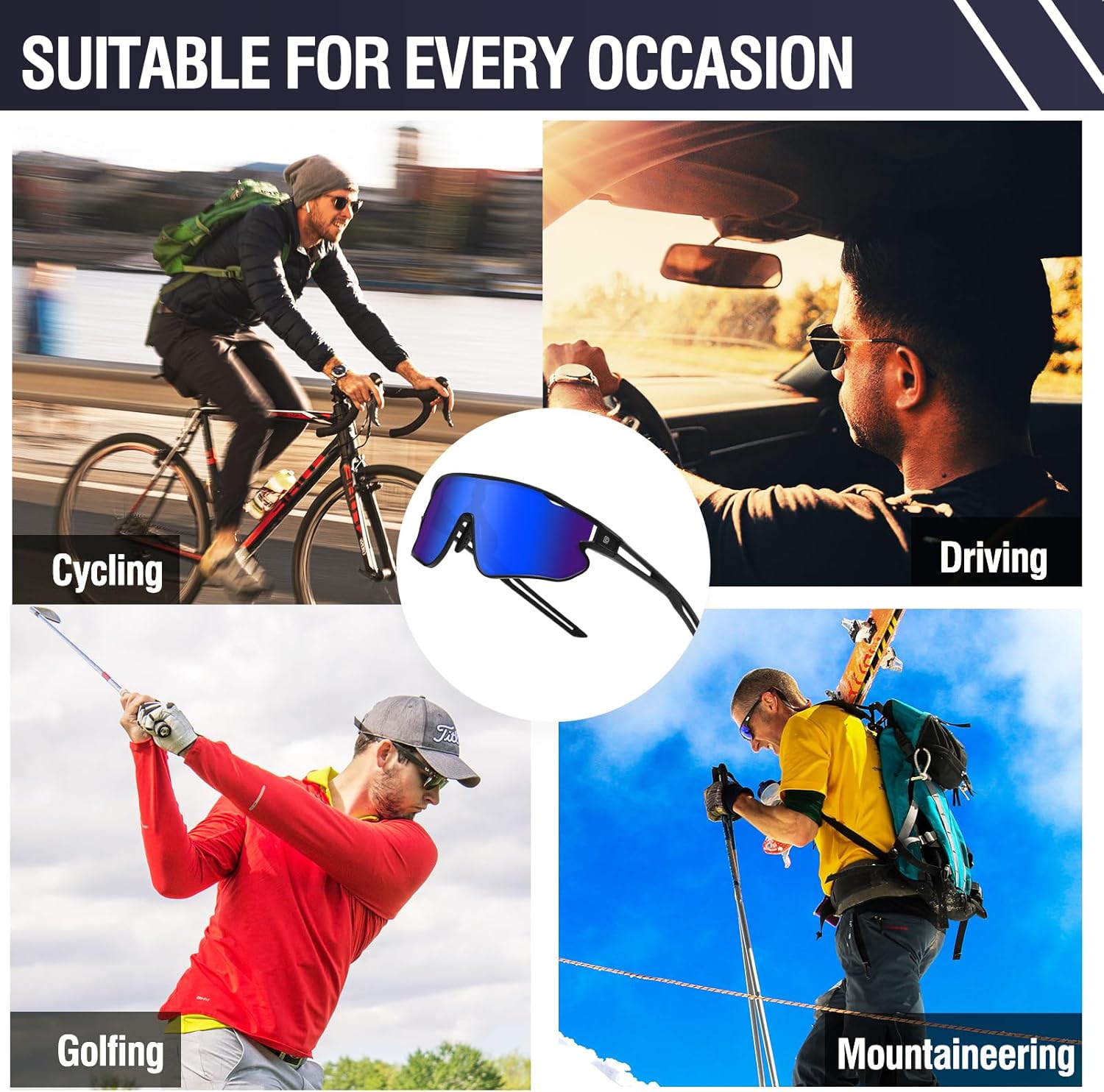 DUCO Sports Polarized Sunglasses for Men Women Running Sunglasses Fishing Cycling Baseball Glasses UV400 Protection DC0023 - Image 6