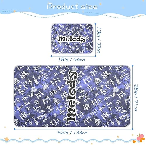 Miniatura 4 de Custom Ancient Tribal Crib Mattress Protector Pad for Boys Girls Baby Ice Silk Mat Bed Baby Mattress Sheets Cooling Mattress Topper for Baby