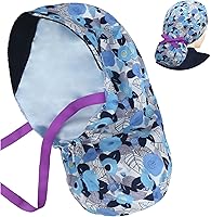 Vista 22 de ABAMERICA Scrub Caps for Women Surgical Caps Nurse Hat Functional Ponytail Holder for Long Hair Single or Satin-Lined