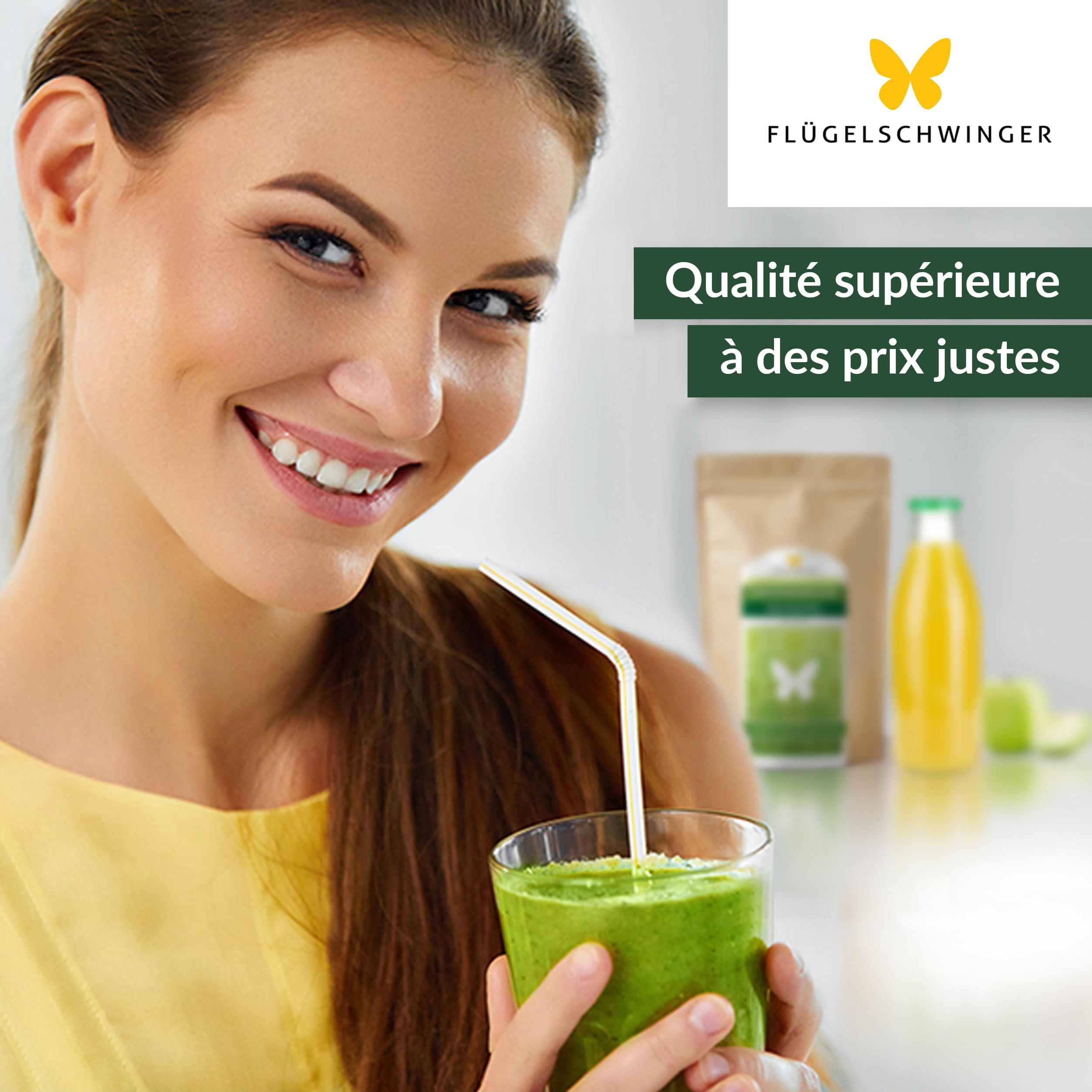 1kg de poudre d'herbe d'orge issue de jeunes herbes, sans additifs, qualité crue, traitement doux à basse température (1000g)