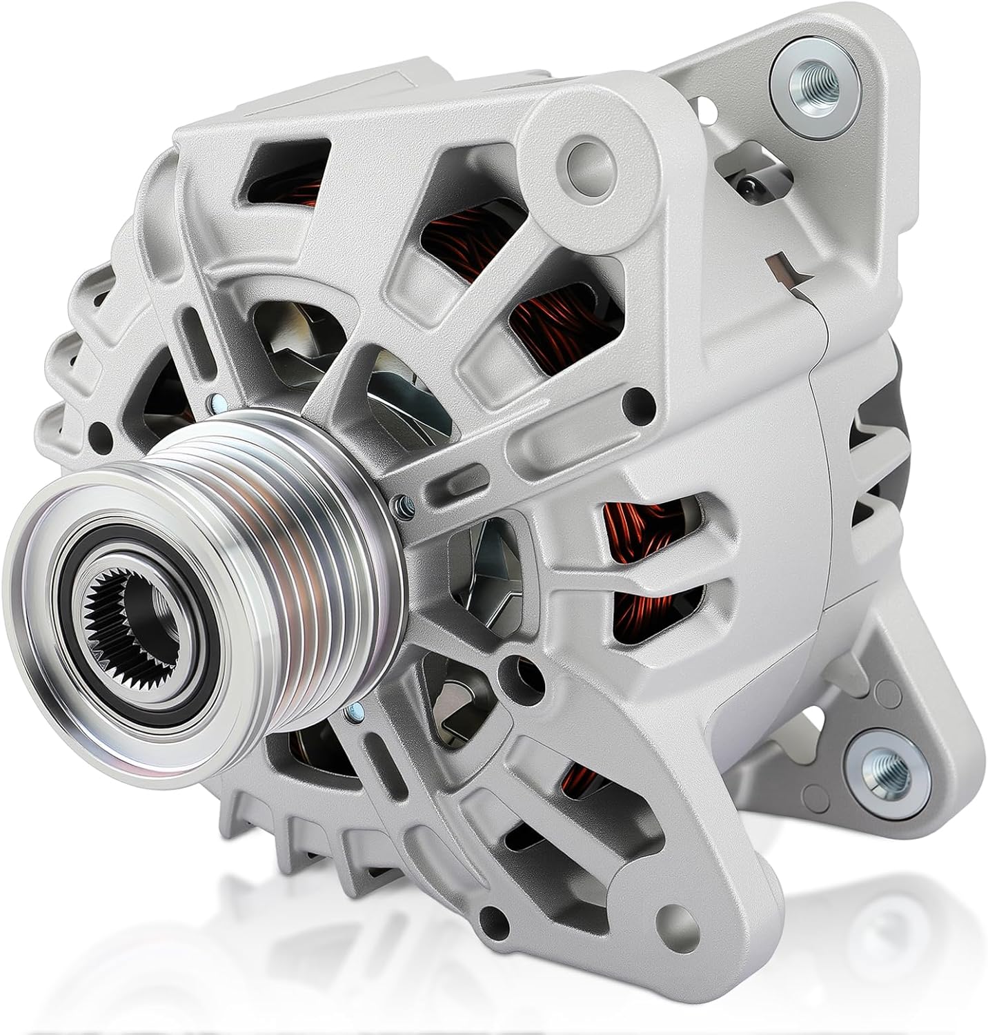 23100-4BB0A Alternator Fit for Nissan Rogue Sport L4 2.0L 2017 2018 2019 2020 2021 2022 120A 12V CW 6-Groove Clutch Pulley