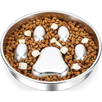 Pettom Anti-Slinging Bowl for Dogs Stainless Steel Diameter 21 cm