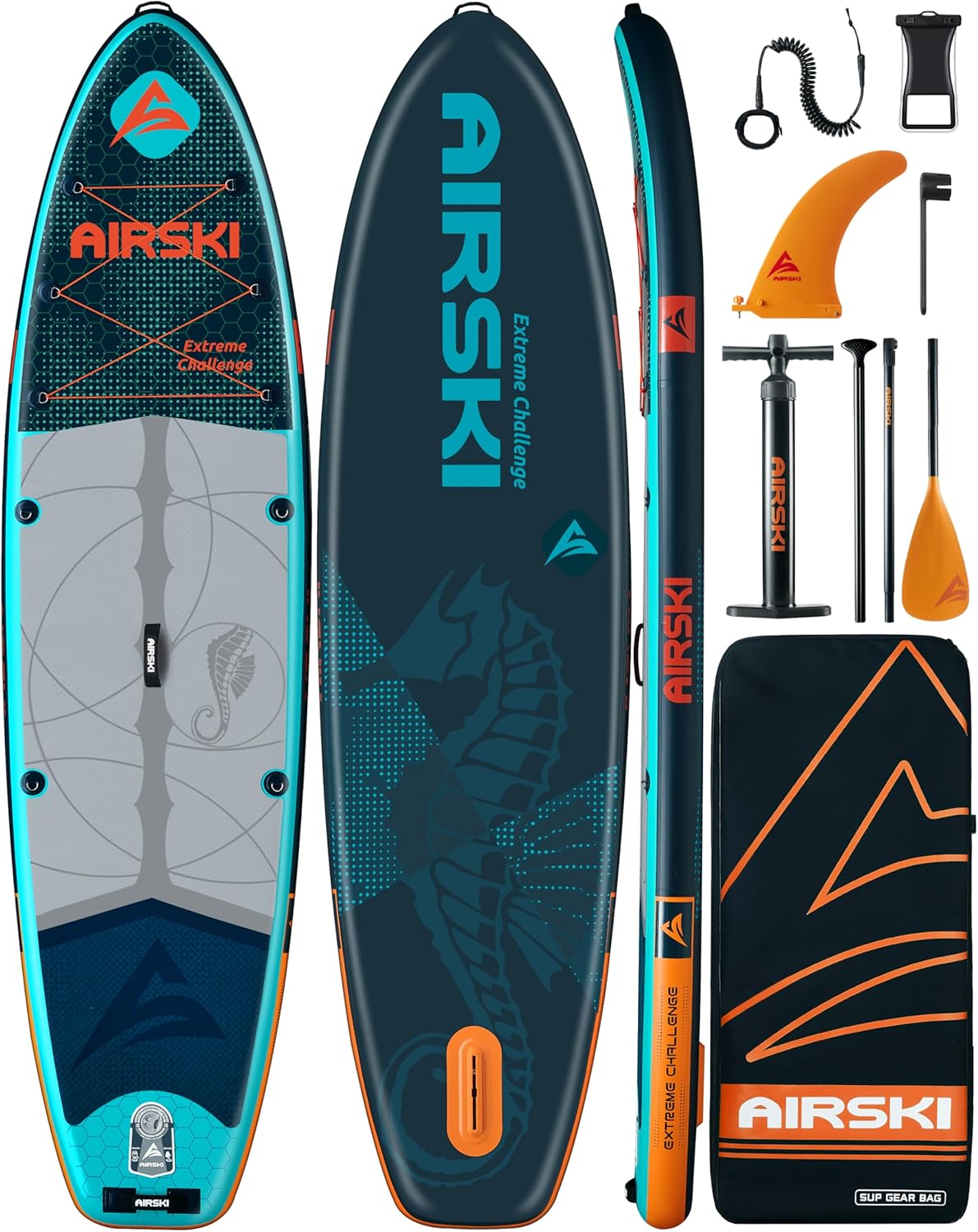 11'x34'' Extra Wide Inflatable Paddle Board, Stand-up Paddleboard for Adults, 420lb Capacity, Anti-Slip EVA, Stand-up Paddle Board for Yoga/Fishing/Family, US Fin, High-Pressure Pump, 100L Bag