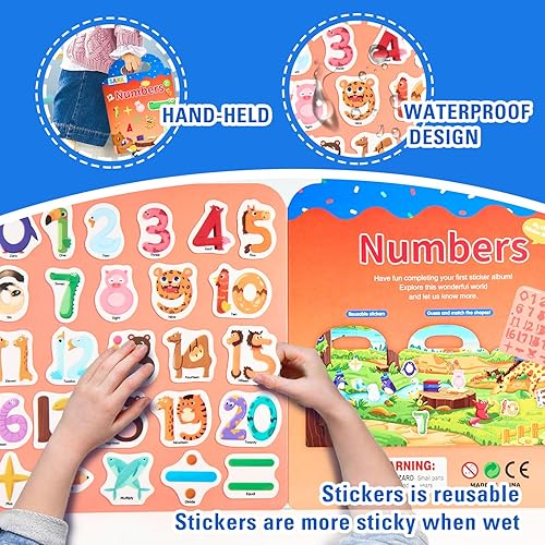 Miniatura 2 de Sank Libro silencioso portátil de gelatina, libro ocupado para niños pequeños, 6 temas de actividades de aprendizaje preescolar, libro silencioso,