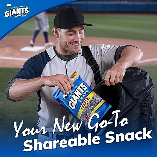 Miniatura 5 de GIANTS Semillas de girasol de tamaño jumbo saladas originales de 575 onzas paquete de 12