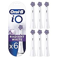 Oral-B iO Radiant White Testine Spazzolino Elettrico, Confezione da 6 Testine di Ricambio