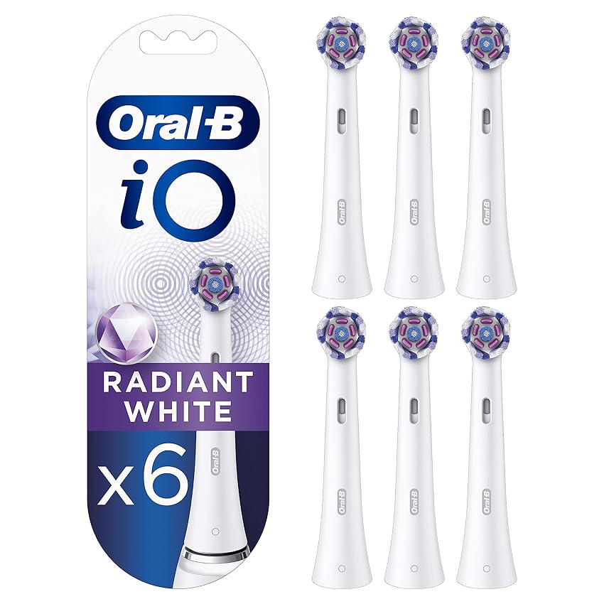 Immagine del prodotto Oral-B iO Testine Di Ricambio Radiant White, Confezione Da 6 Pezzi, Adatto Per Buca Delle Lettere, 6 Testine