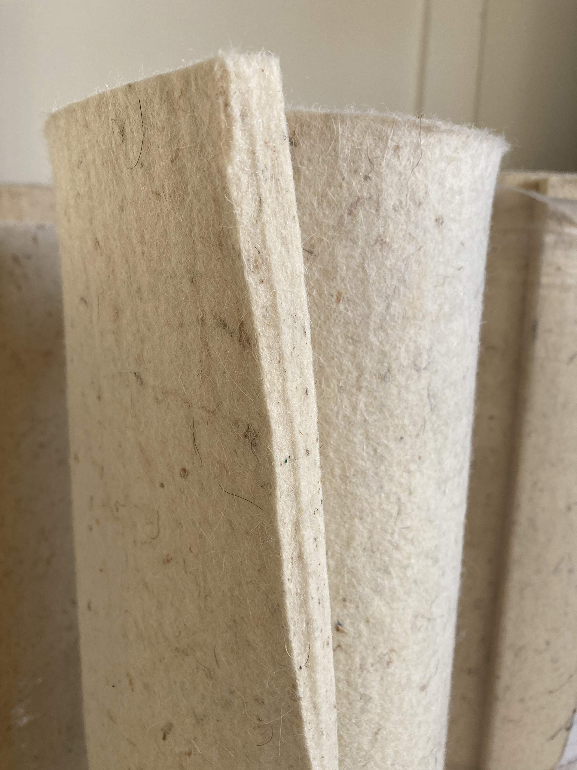 Feltro in Lana Bianca tipo "G" Industriale (150x50 cm, 10 mm)