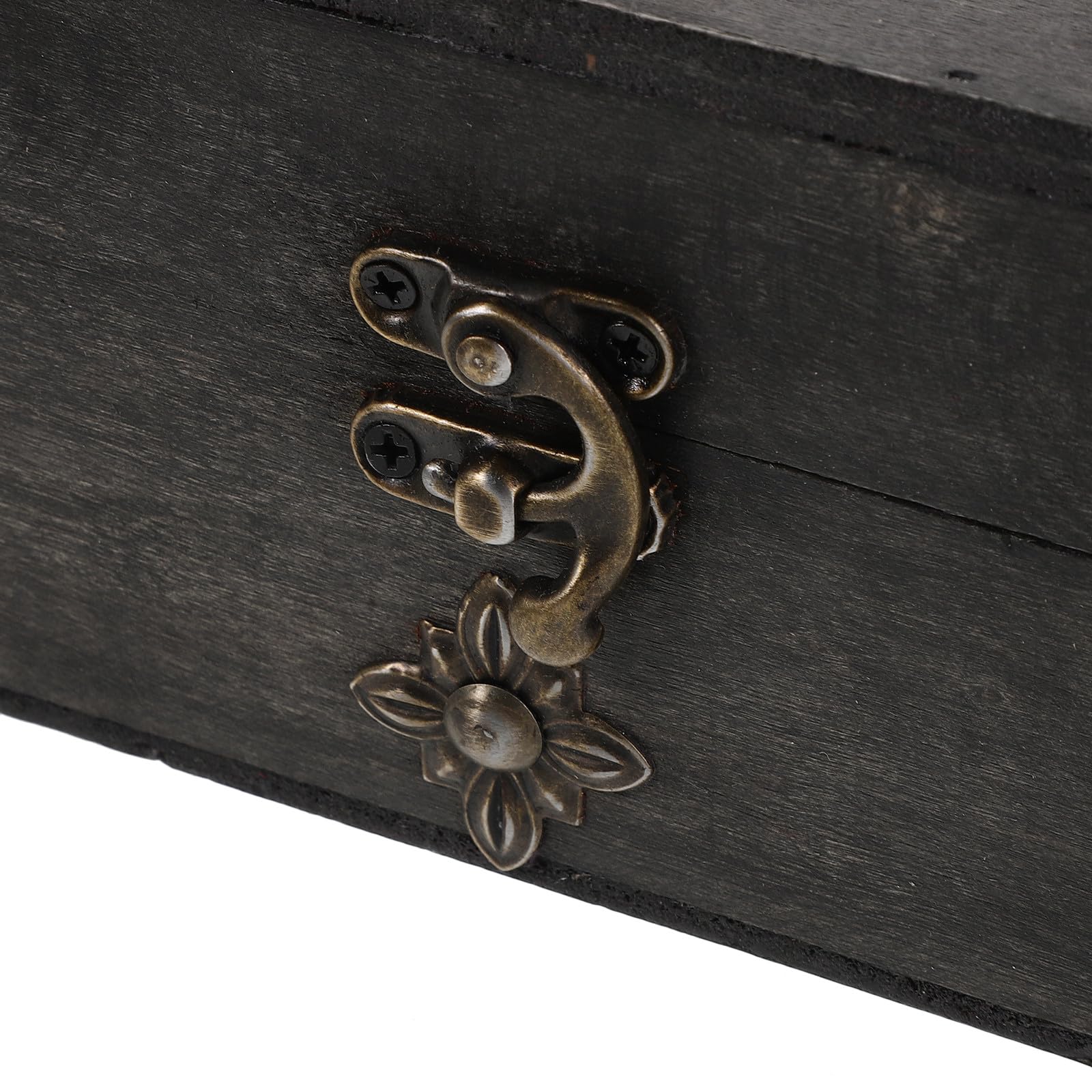 Veemoon Scrigno del pirata in legno, scatola vintage con lucchetto, 7x5x3