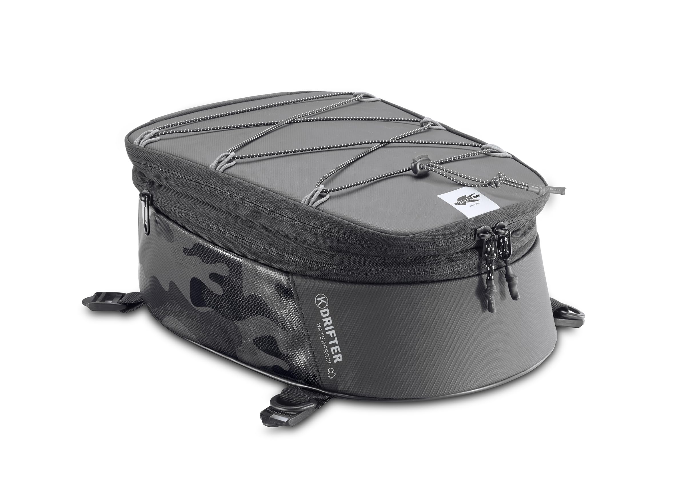 Kappa Moto Borsa da sella universale waterproof Estensibile da 9 lt. a 12 lt con fodera interna estraibile, tracolla e 4 cinghie di fissaggio
