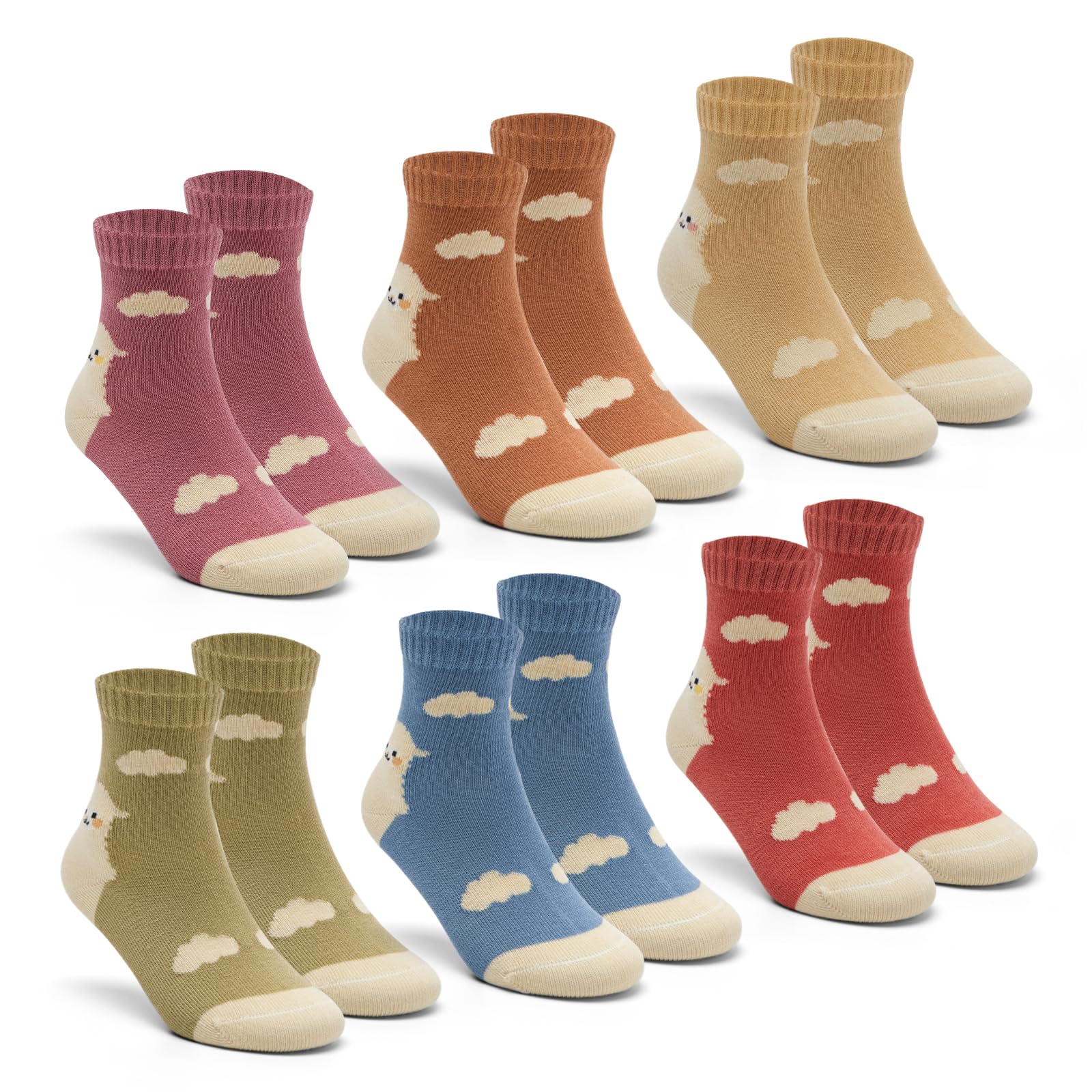 Calcetines de algodón para niños, sin costuras, calcetines de vestir coloridos para niños