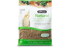 ZuPreem Natural Pellets Bird Food (2.5 lb, Pack of Two) for Medium-Sized...