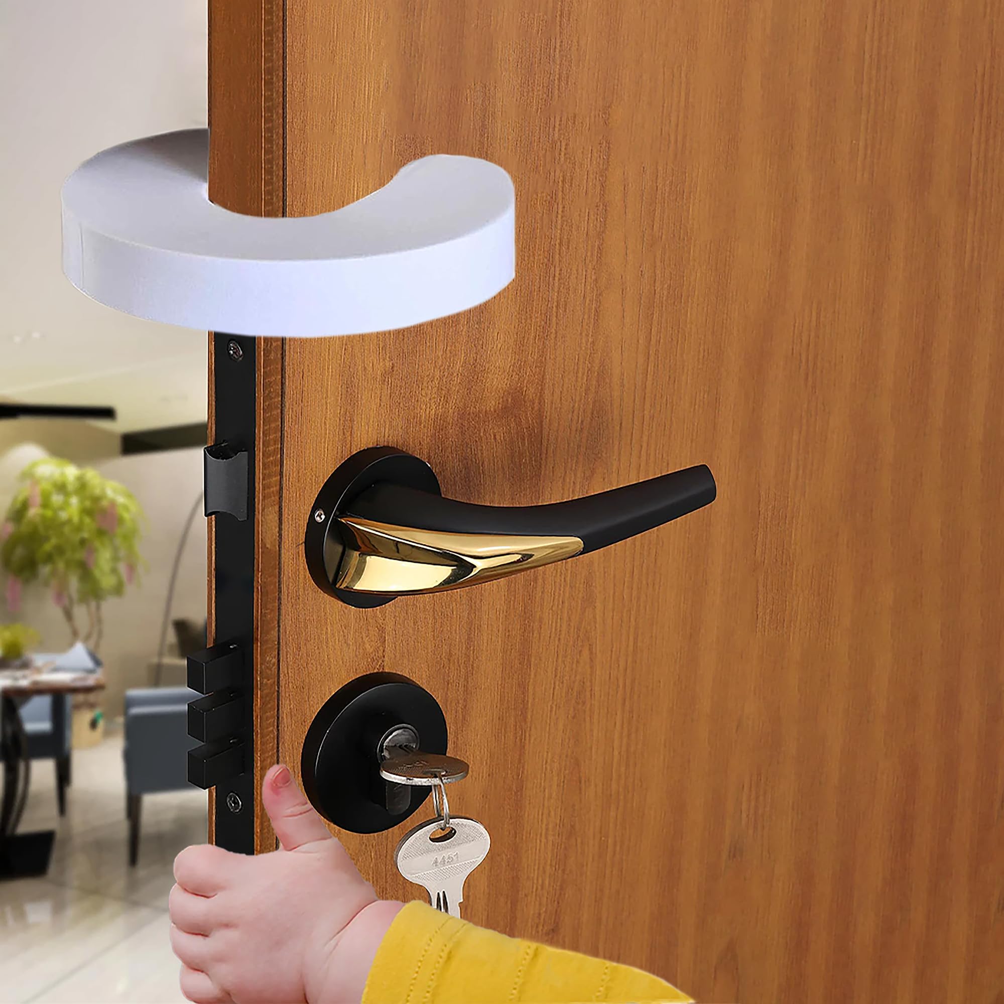 Door Stoppers for Kids Pack of 12 Stop Door Slamming– Baby & Child Finger Protector Guards – Baby Proofing & Lock‑Ins – Reusable, No Tools – Fits Most UK Home Doors, Quiet Safety Barrier