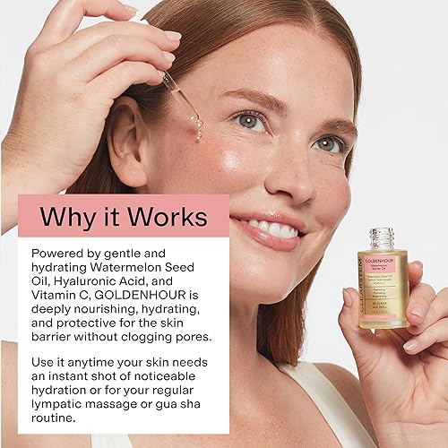 Miniatura 6 de CLEARSTEM GOLDENHOUR Aceite facial hidratante  Aceite facial para mujeres para hidratación profunda del rostro  Aceite de vitamina C no comedogénico