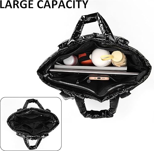 Miniatura 6 de Bolso de mano acolchado, bolso acolchado acolchado, bolso acolchado esponjoso, bolsa de hombro acolchada