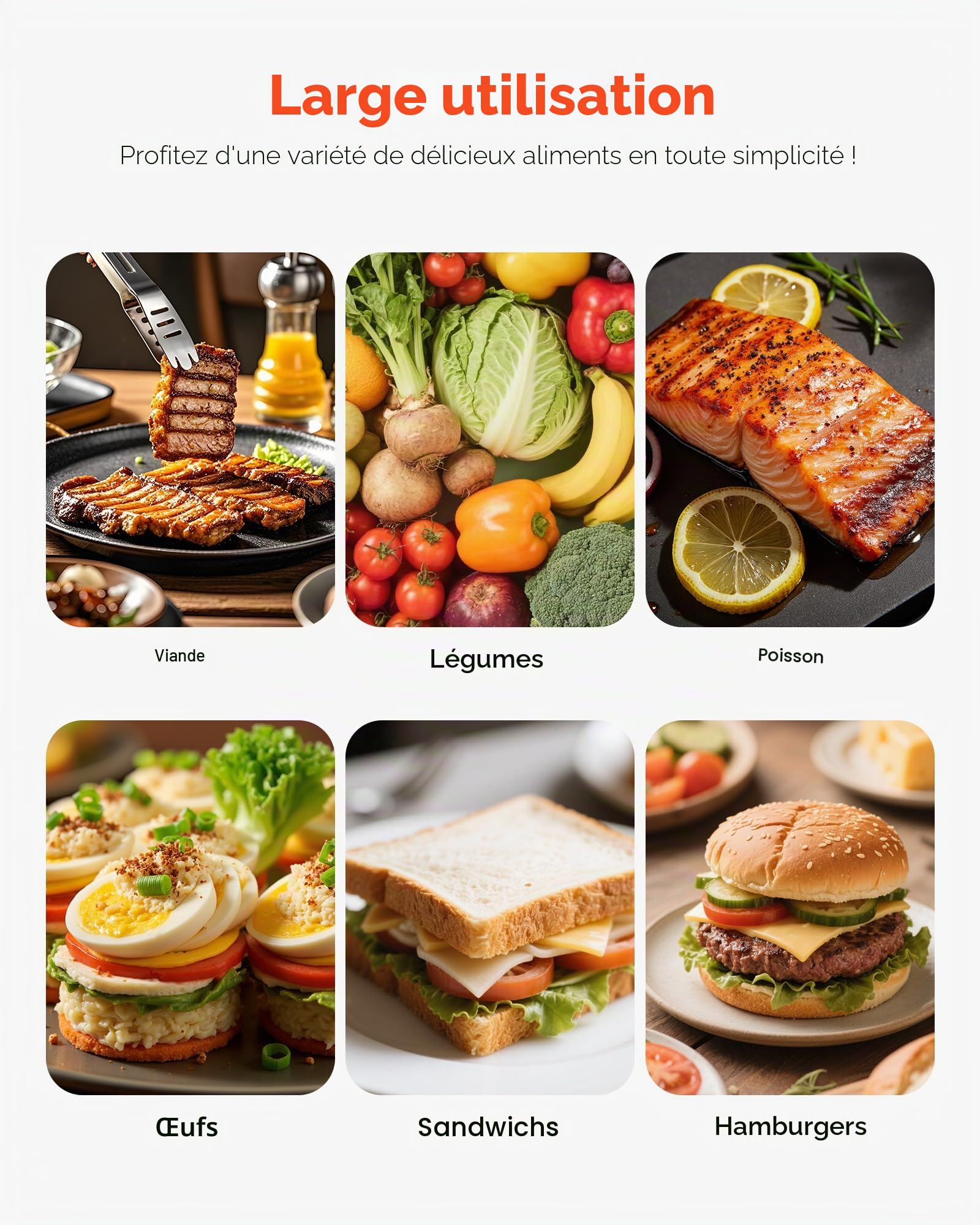 VEVOR Gril Panini Électrique 3600 W, Double Presse à Panini avec Plaque Émaillée Rainurée de 48,5x23 cm, Appareil à Sandwich en Inox, Contrôle de la Température, pour Hamburger, Steak, Cuisine