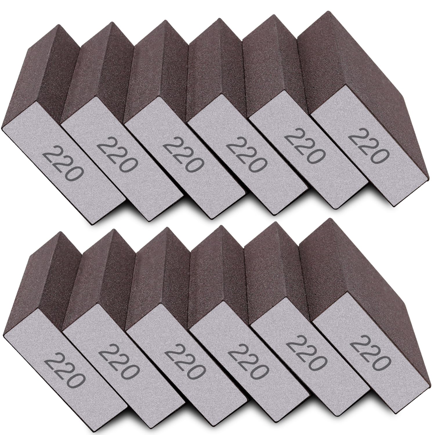 Fine Sanding Sponges - 12 Pcs, Reusable -10