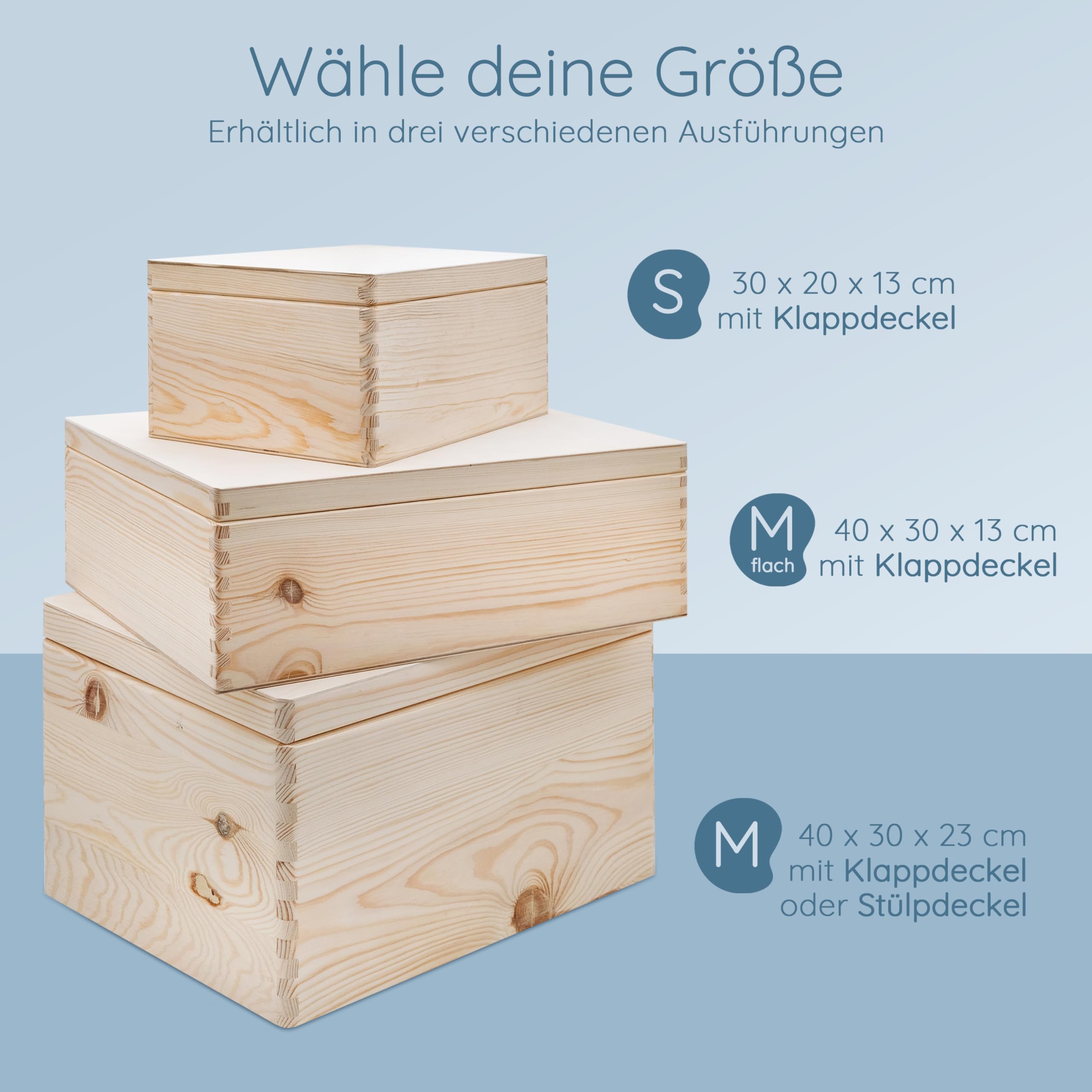 Bärenfreunde - Personalisierte Erinnerungsbox mit Spezial-Druck - Erinnerungsbox Holz als Geburt Geschenk, Hochzeit Geschenk, Führerschein Geschenk, Dankeschön (Memories, S | Klappdeckel)